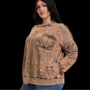 Mineral wash sweater